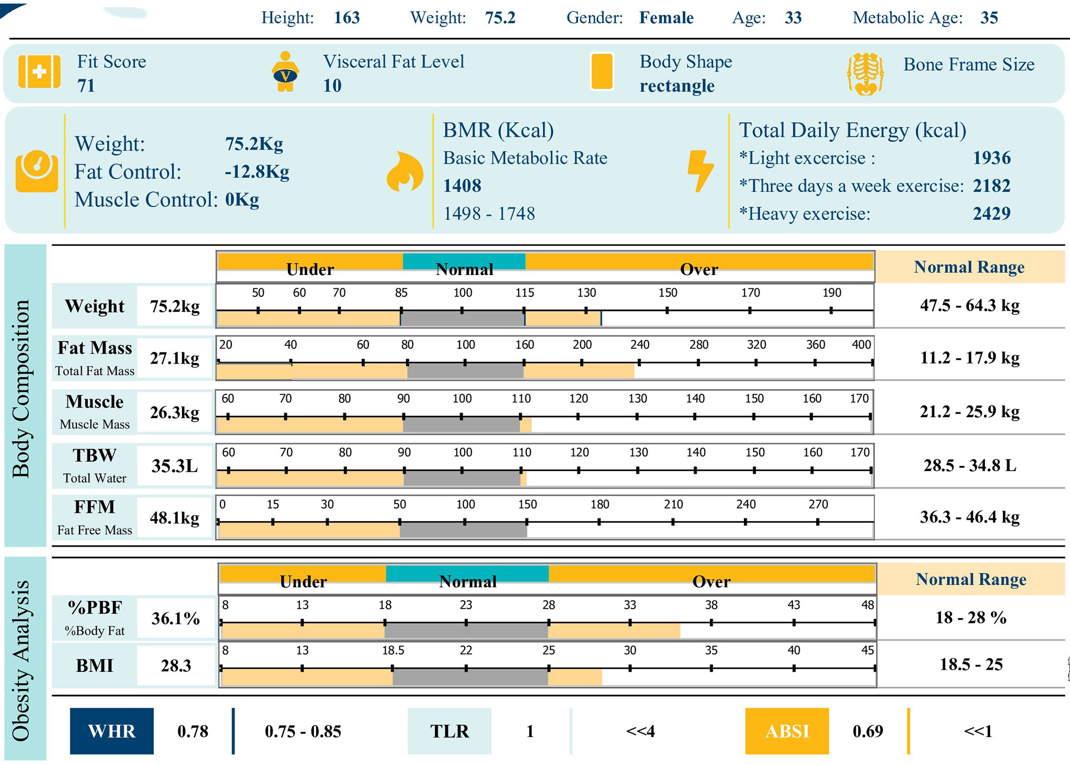 body Analysis Example